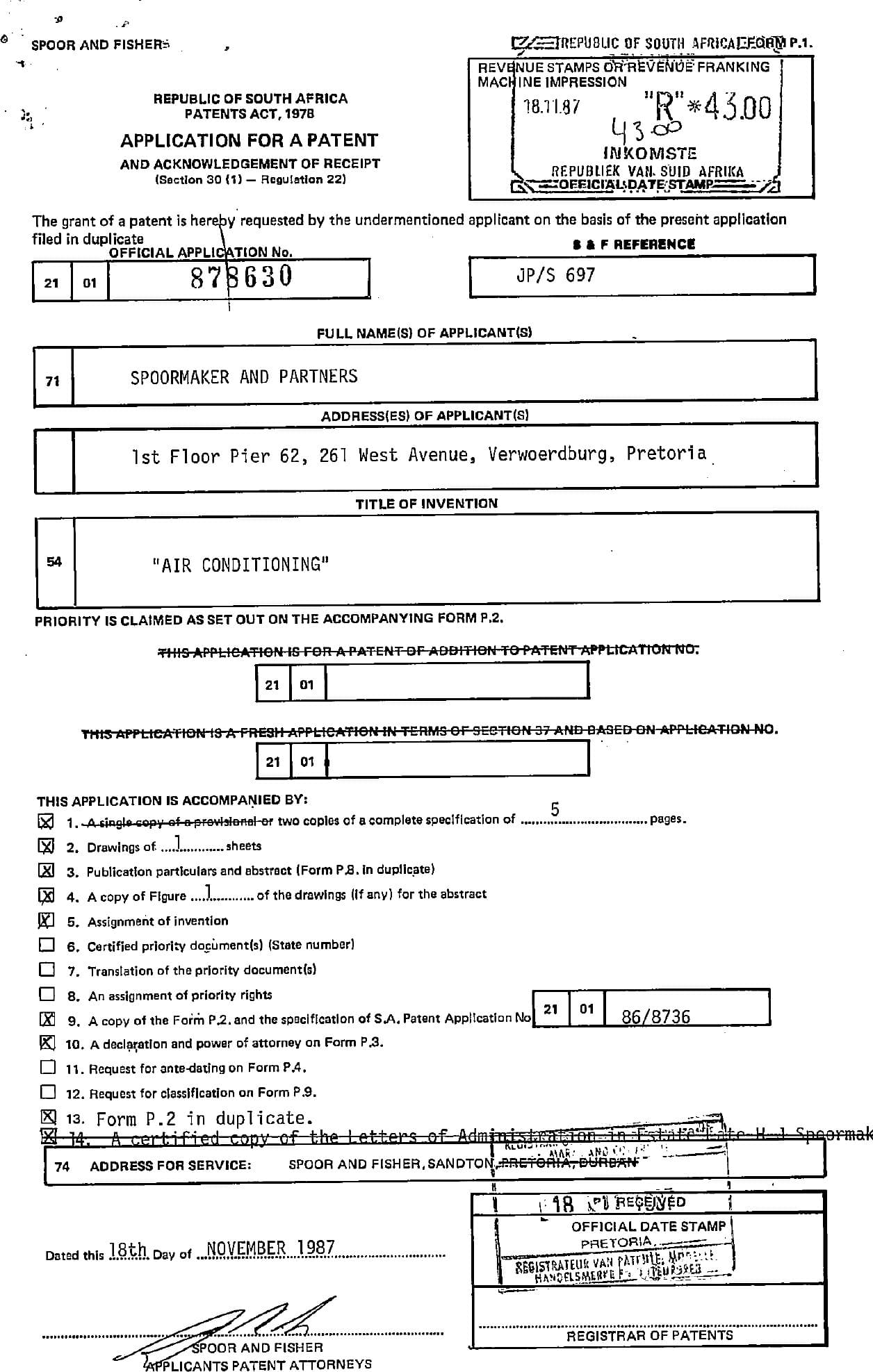 Air Conditioning — original document, page 1