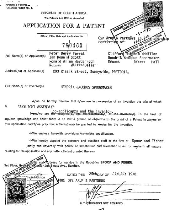 Skylight Assembly — original document, page 1