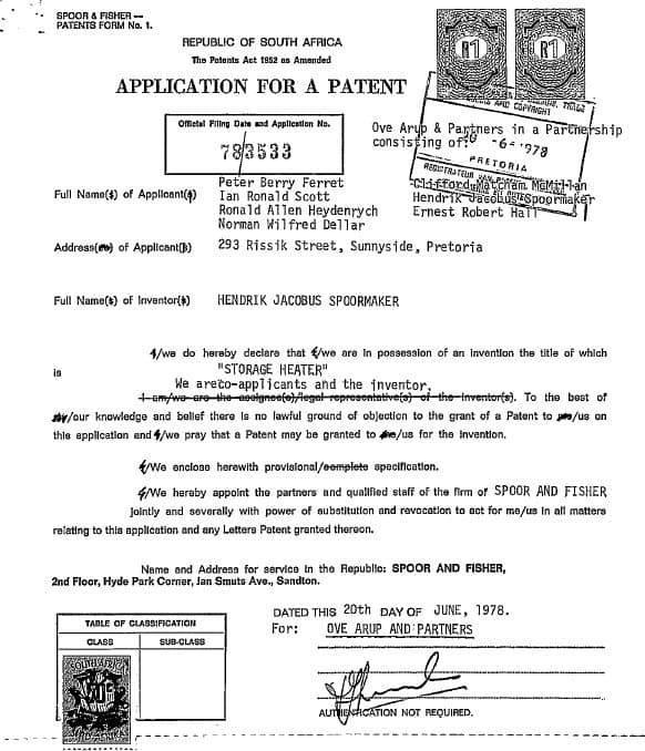 Storage Heater — original document, page 1